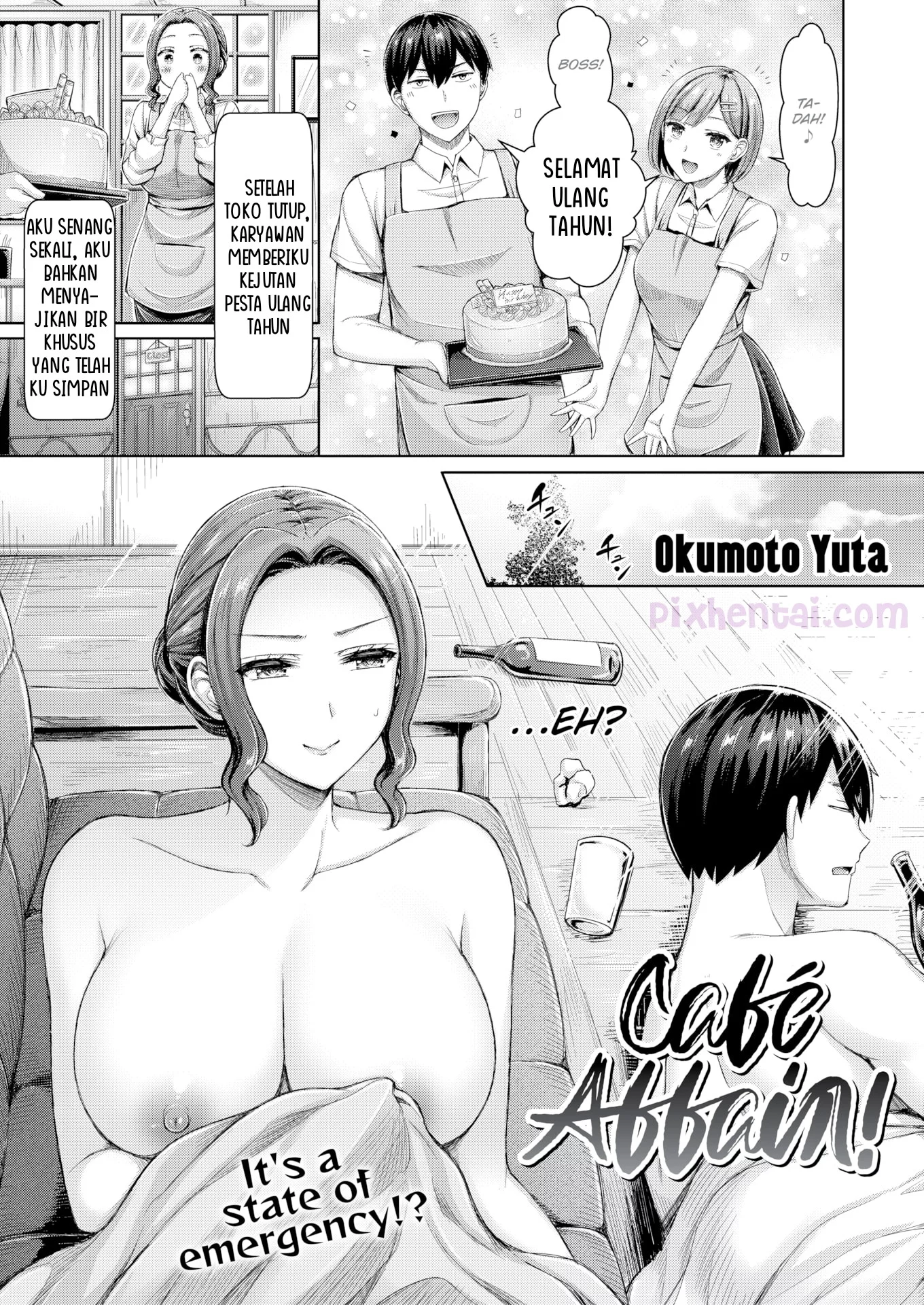 Komik hentai xxx manga sex bokep Cafe Affair Boss Cafe Sexy ingin Kugenjot lagi 1